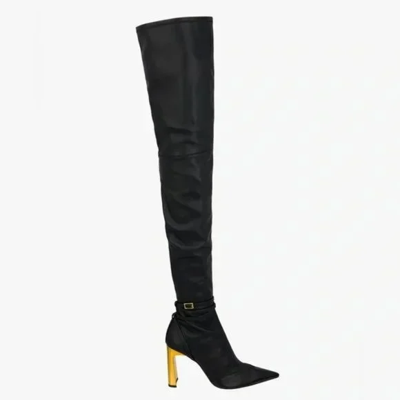 ZARA OVER-THE-KNEE HEELED BOOTS LIMITED EDITION - Picture 13 of 16